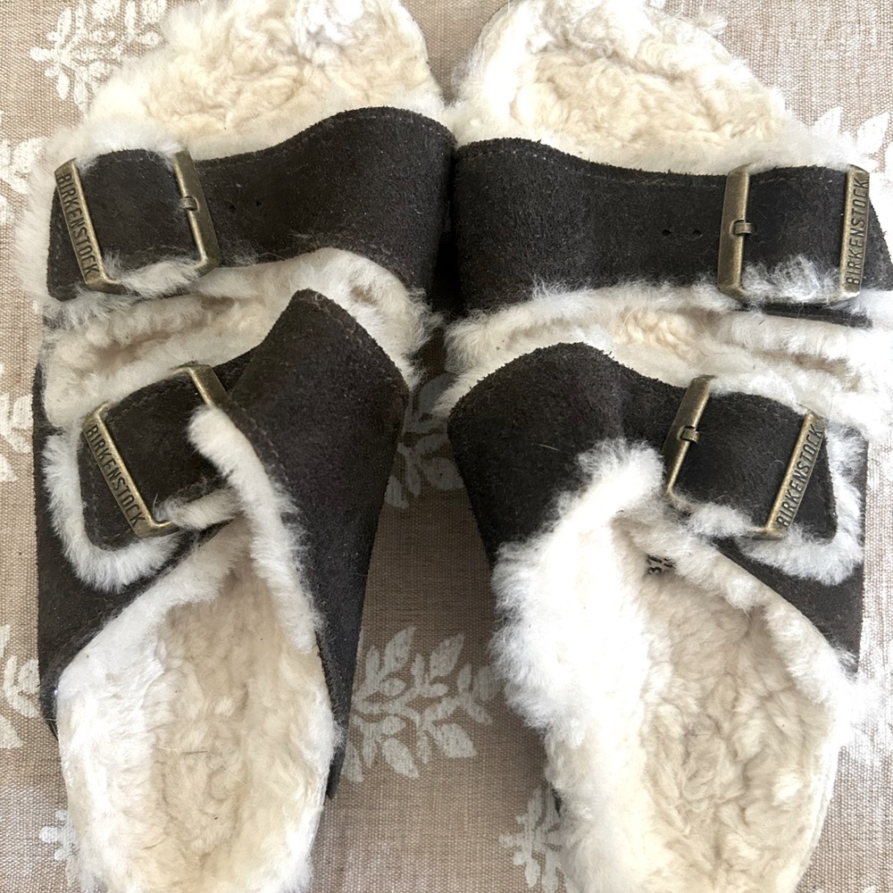 Birkenstock Shearling Slide Sandal size 6-7 (EU37)